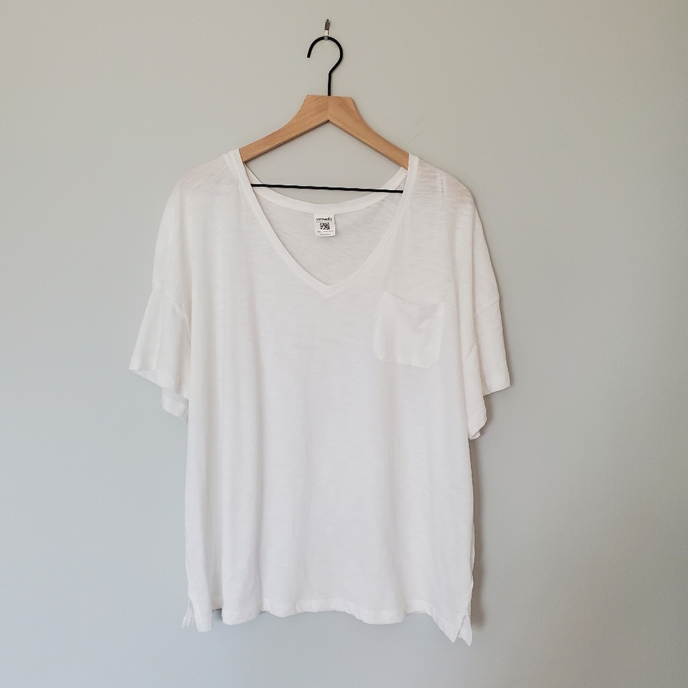 Remade oversized white cotton tee